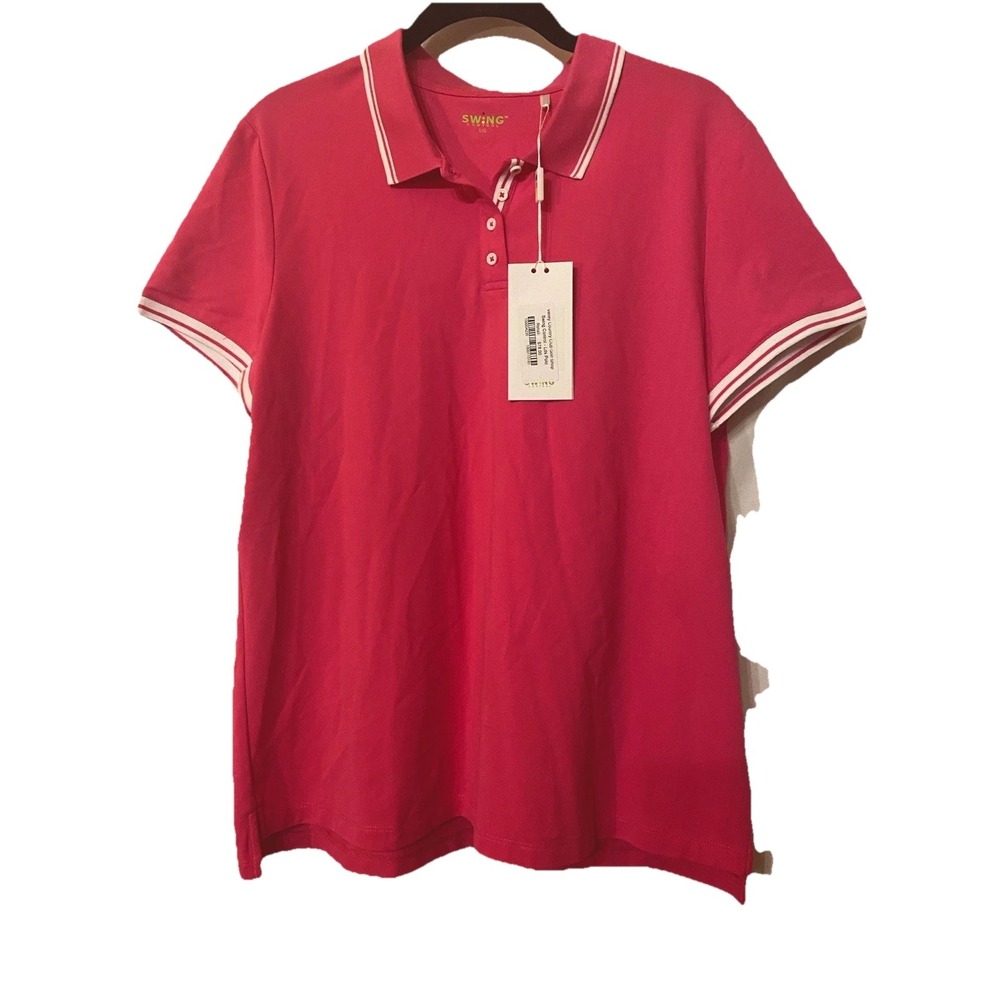 Pink Pullover Polo Golf Pickleball Shirt Barbie Sportswear Control Women's Sz L